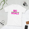 Small Business White Short-Sleeve Unisex T-Shirt| Pink + Green Words